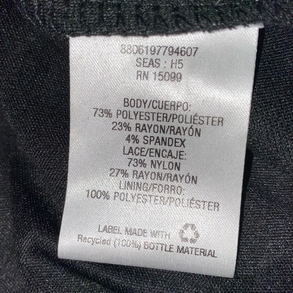 Beautiful NEW little black dress, sz M, sheath with lace panels, new with tags - Picture 8 of 15